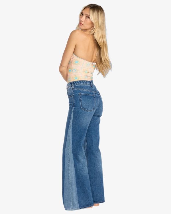 BILLABONG WOMENS FREE FALL FLARE DENIM PANT