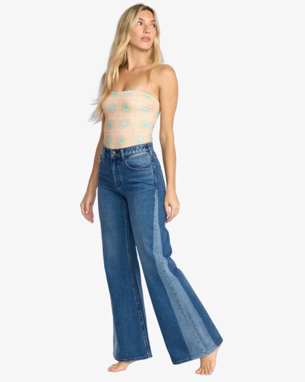 BILLABONG WOMENS FREE FALL FLARE DENIM PANT