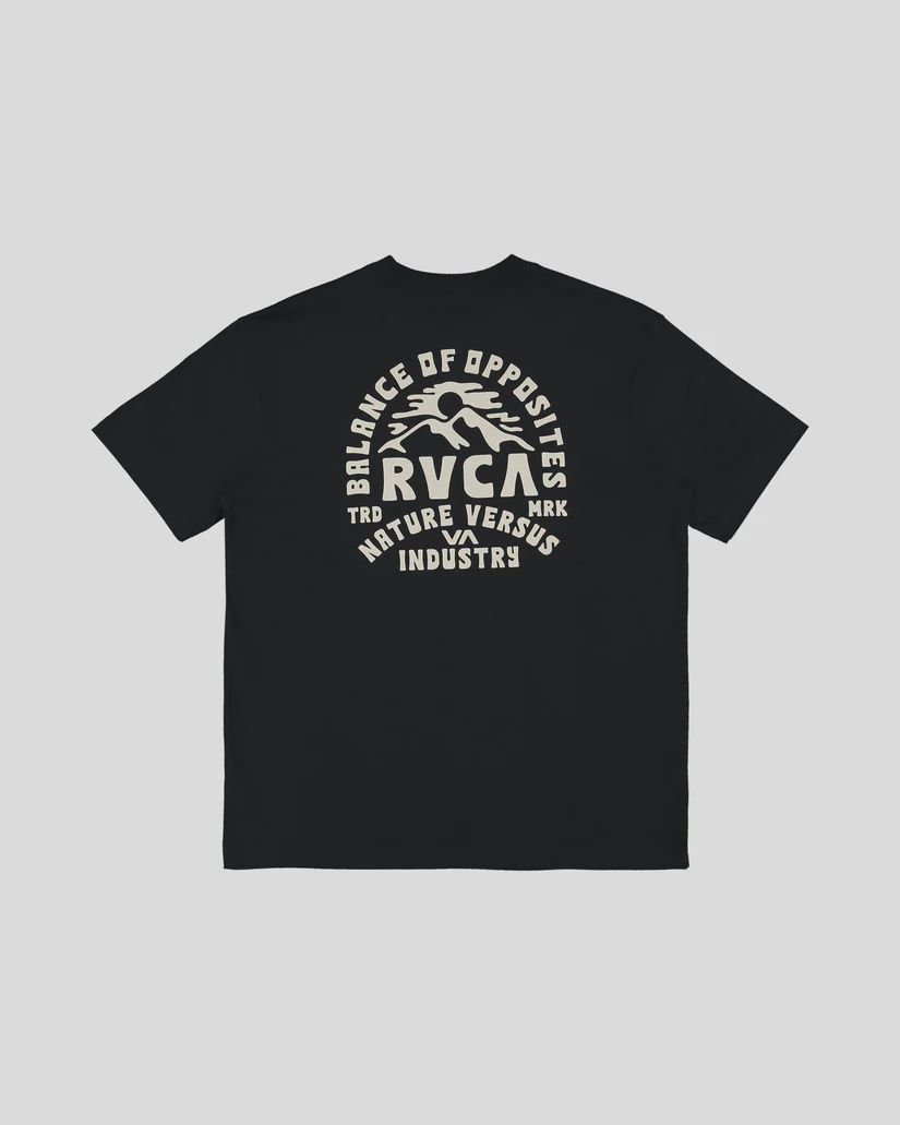 RVCA MENS RVCA RIDGE SS TEE - BLACK