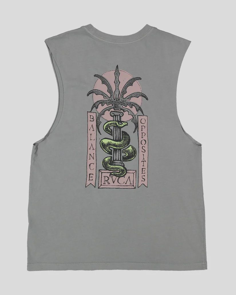 RVCA MENS SERPENT MUSCLE - MONUMENT