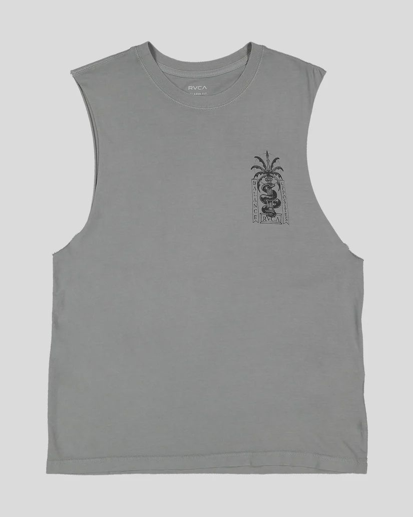 RVCA MENS SERPENT MUSCLE - MONUMENT