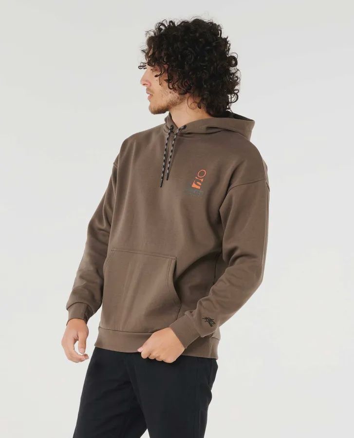 RIP CURL MENS ANTI SERIES SEARCH STACK HOOD - ROCK