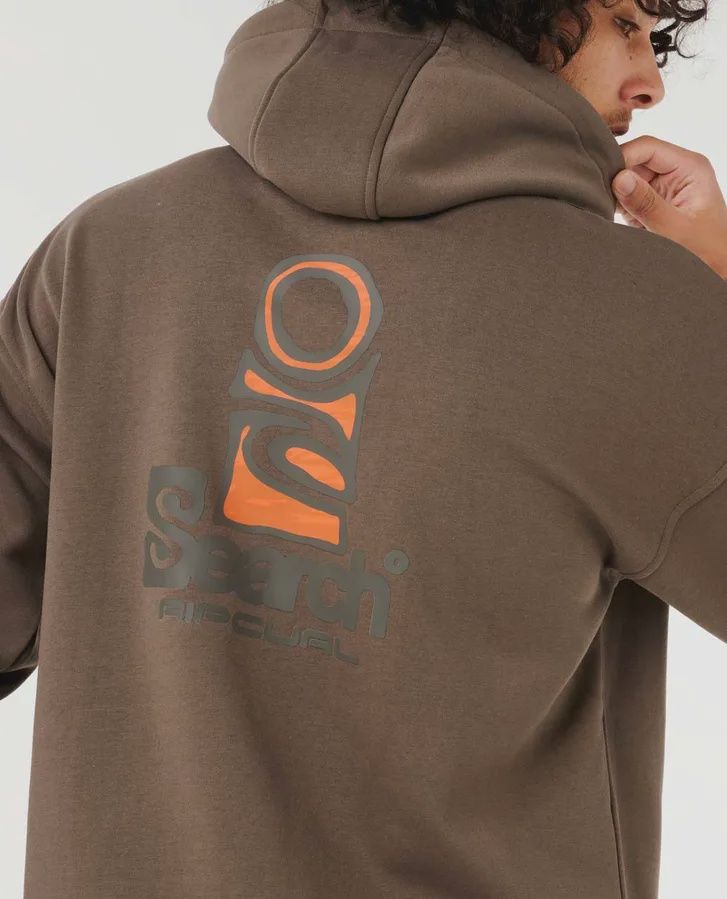 RIP CURL MENS ANTI SERIES SEARCH STACK HOOD - ROCK