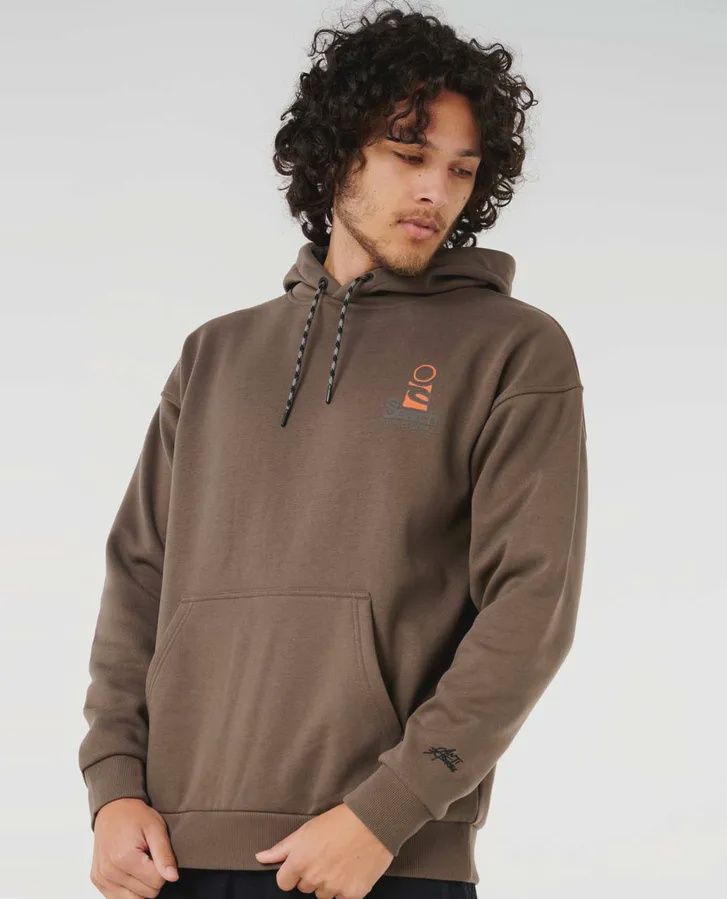 RIP CURL MENS ANTI SERIES SEARCH STACK HOOD - ROCK