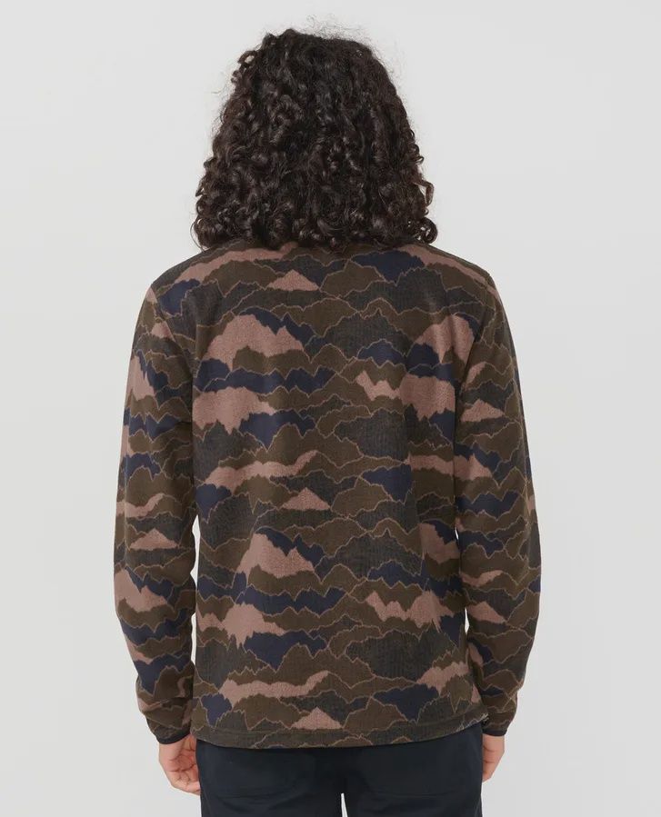RIP CURL MENS SEARCH POLAR FLEECE CREW - CAMO