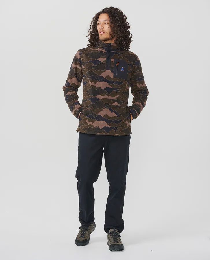 RIP CURL MENS SEARCH POLAR FLEECE CREW - CAMO