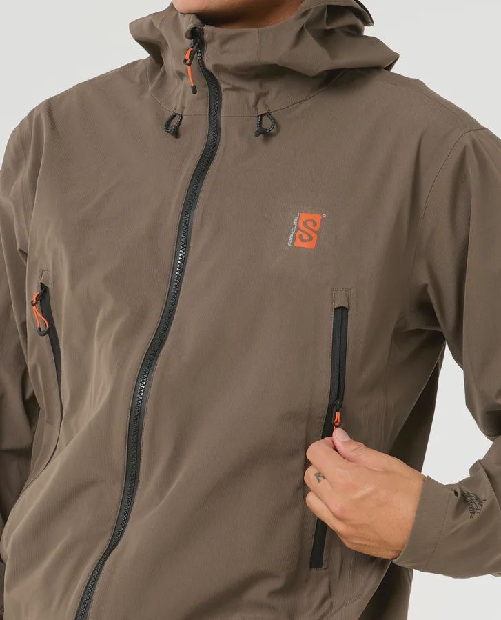 RIP CURL MENS ANTI SERIES SEARCH SPRAY 10K10K JACKET - DEEP ROCK