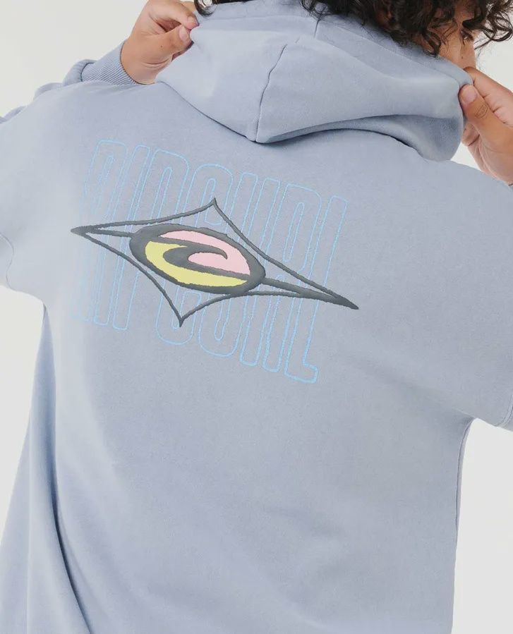RIP CURL MENS RAW ENERGY HOOD - ICE BLUE