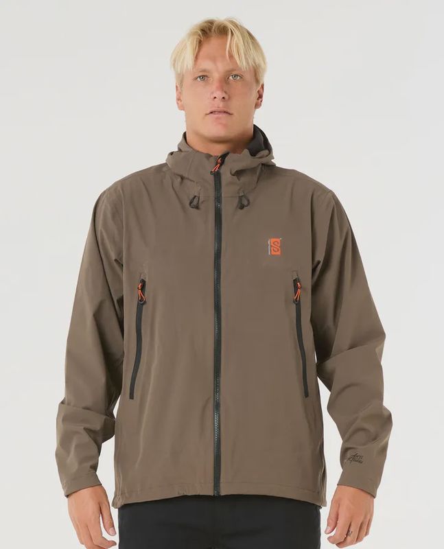 RIP CURL MENS ANTI SERIES SEARCH SPRAY 10K10K JACKET - DEEP ROCK