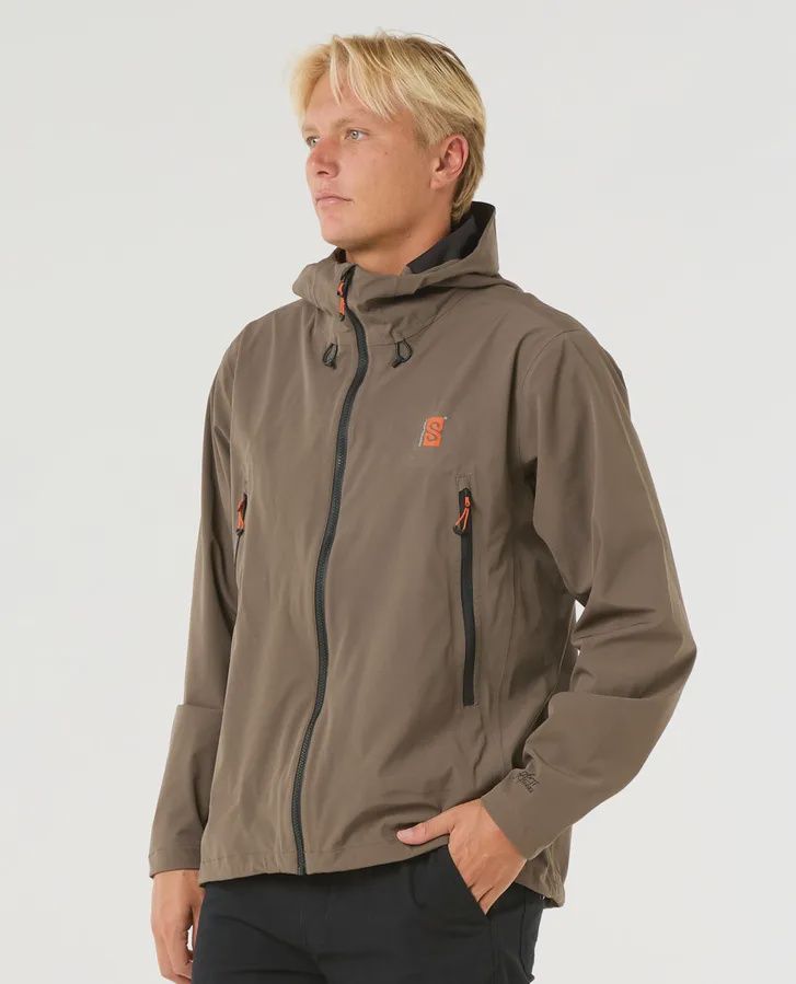 RIP CURL MENS ANTI SERIES SEARCH SPRAY 10K10K JACKET - DEEP ROCK