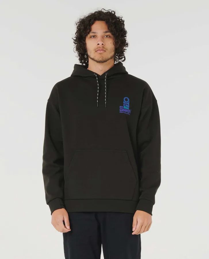 RIP CURL MENS ANTI SERIES SEARCH STACK HOOD - BLACK