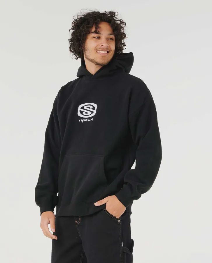 RIP CURL MENS ARCHIVE HOOD - BLACK