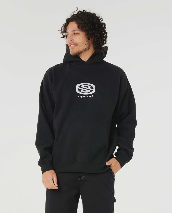 RIP CURL MENS ARCHIVE HOOD - BLACK