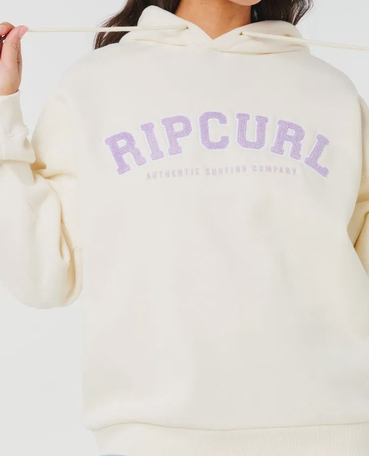 RIP CURL WOMENS VARSITY HOODIE - BONE