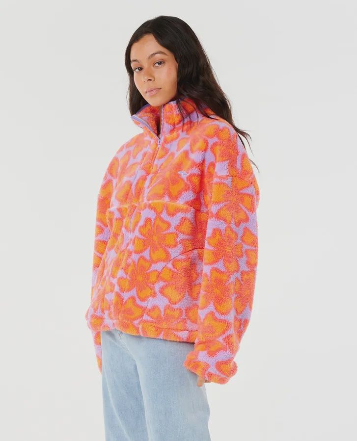 RIP CURL WOMENS NEON ISLES ZT POLAR FLEECE - PURPLE