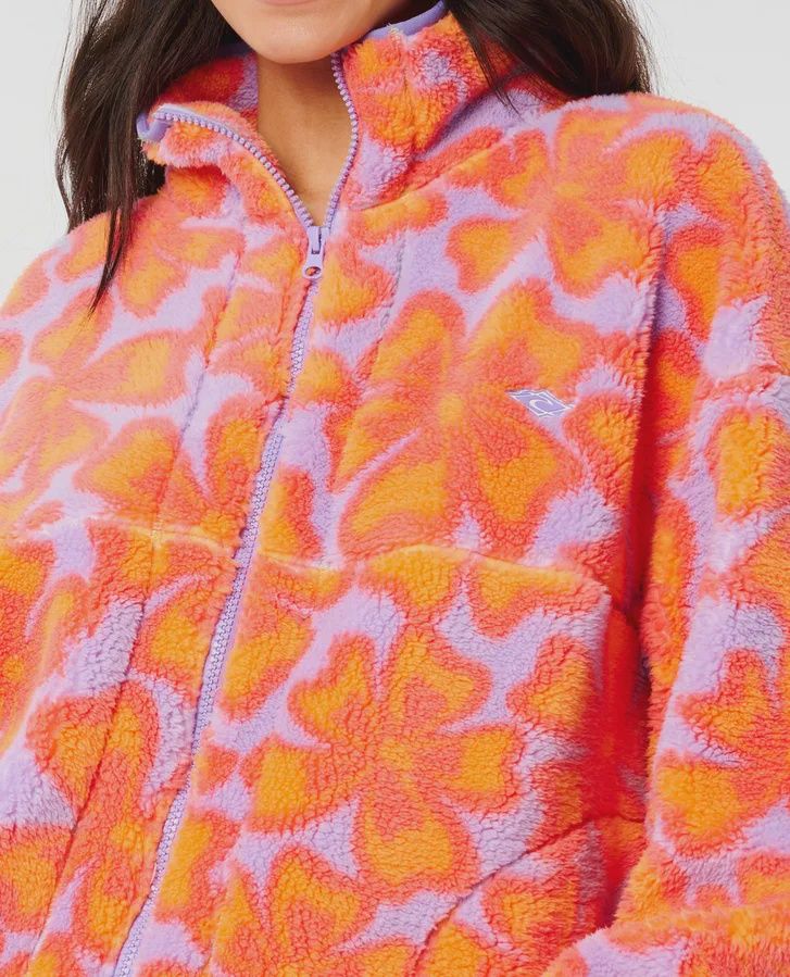 RIP CURL WOMENS NEON ISLES ZT POLAR FLEECE - PURPLE