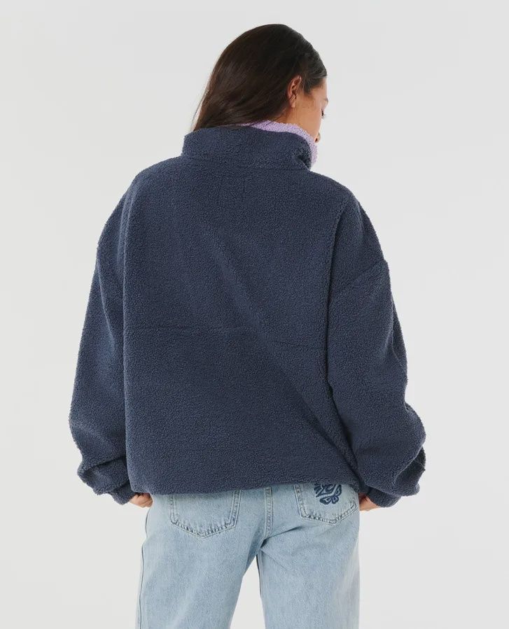 RIP CURL WOMENS NEON ISLES RETRO POLAR FLEECE - NAVY