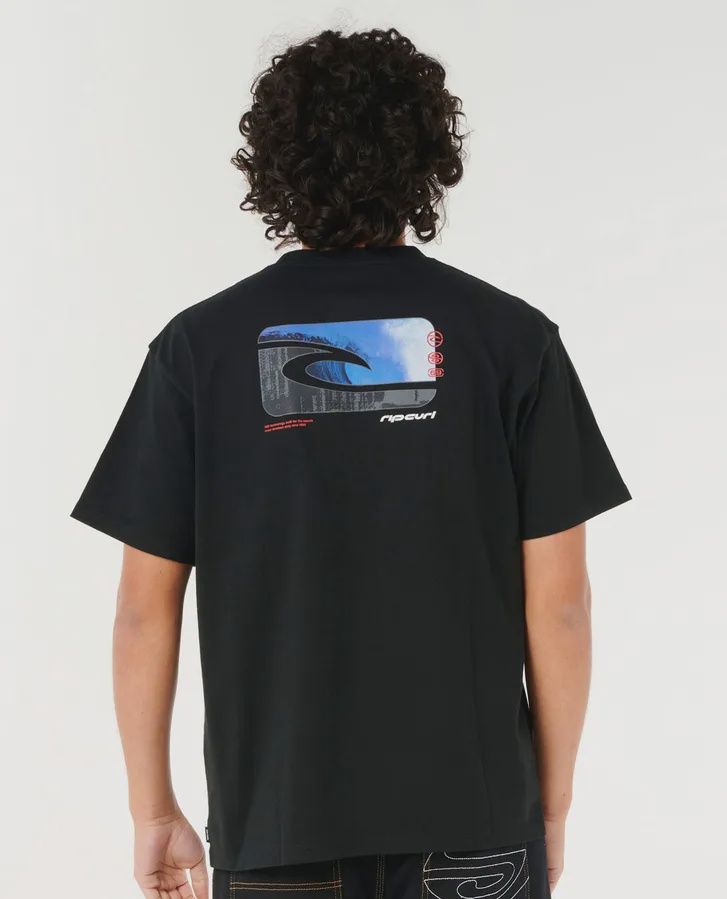 RIP CURL MENS ARCHIVE MATRIX SS TEE - BLACK