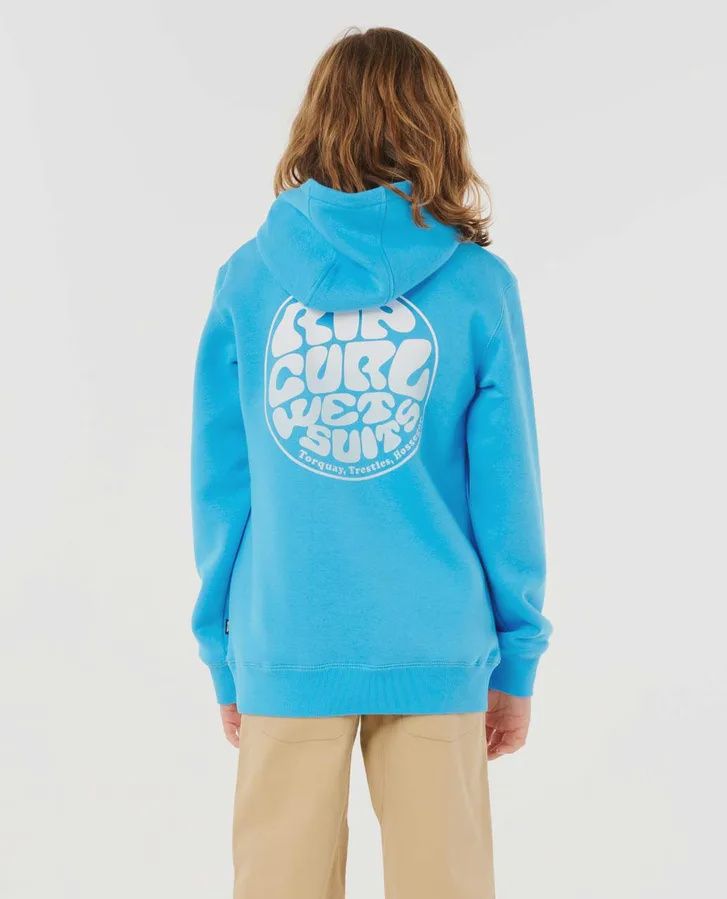 RIP CURL TEEN BOYS WETSUIT ICON HOOD - BLUE PAINT