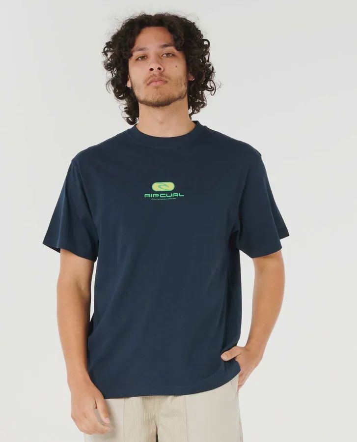 RIP CURL MENS PILL ICON SS TEE - DARK NAVY
