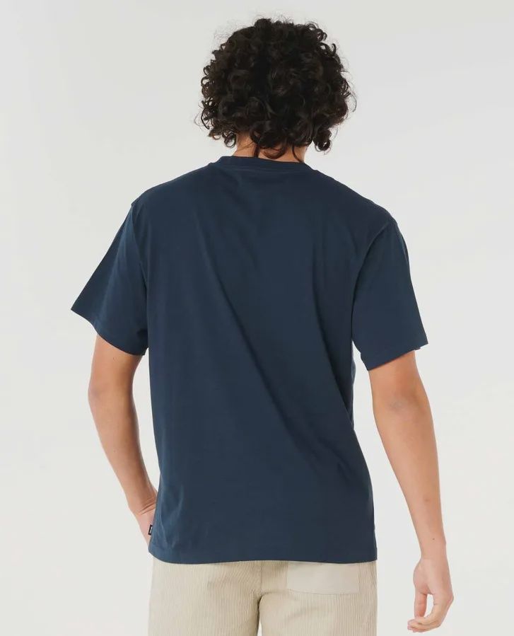 RIP CURL MENS PILL ICON SS TEE - DARK NAVY