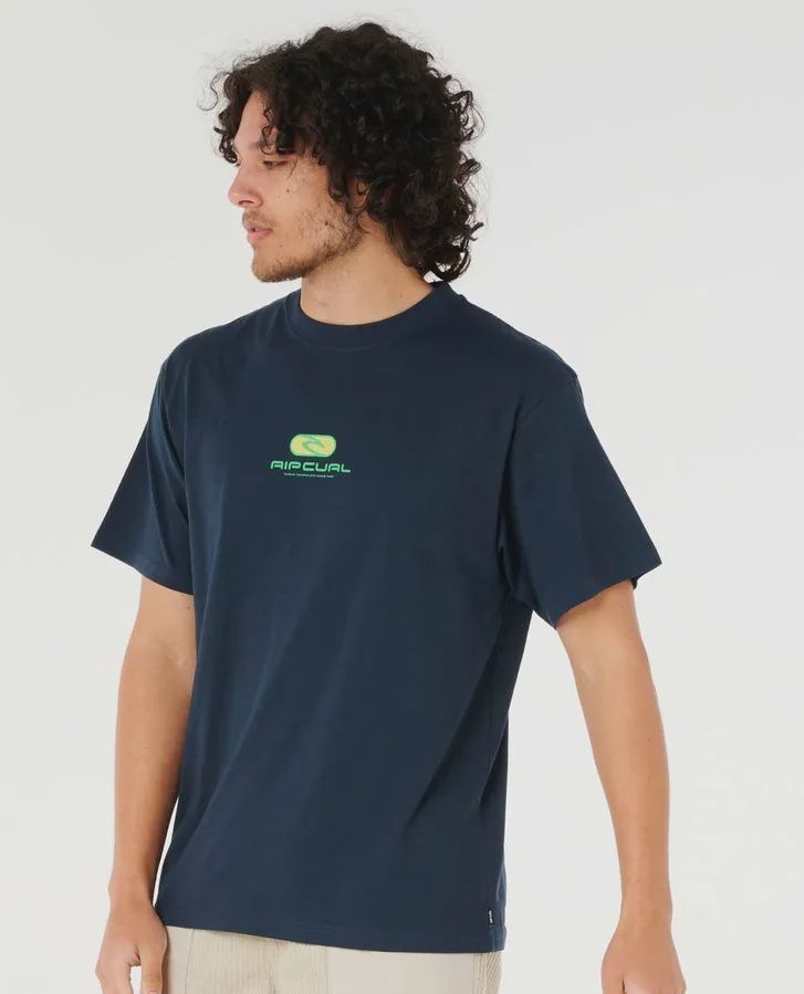 RIP CURL MENS PILL ICON SS TEE - DARK NAVY