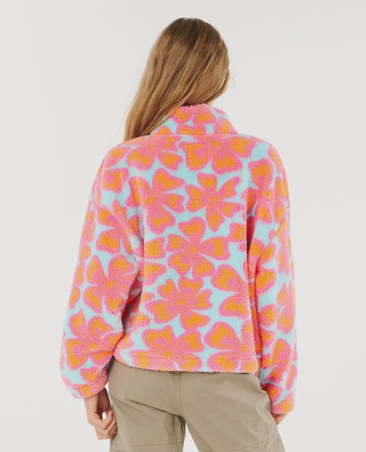 RIP CURL TEEN GIRLS NEON ISLES POLAR FLEECE - AQUA