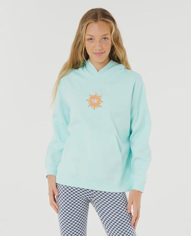 RIPCURL TEEN GIRLS NEON ISLES SURFER FLEECE - WASHED AQUA