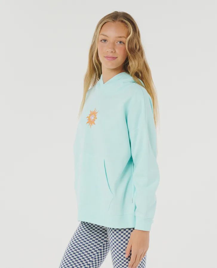 RIP CURL TEEN GIRLS NEON ISLES SURFER FLEECE - WASHED AQUA