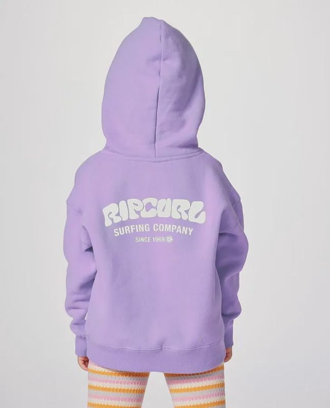 RIPCURL TODDLER GIRLS SURF PUFF HERITAGE HOOD - PURPLE