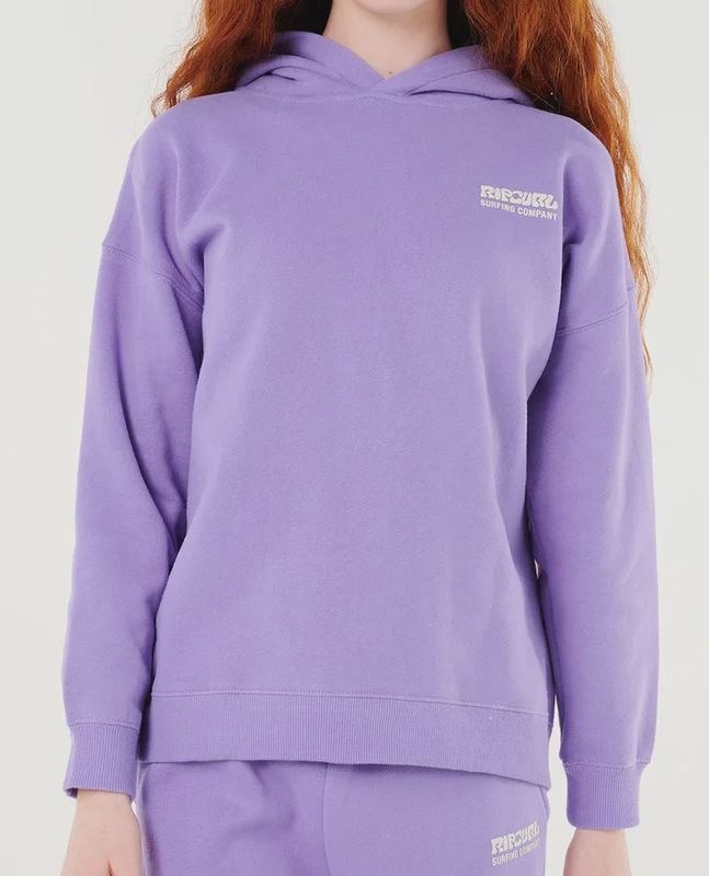 RIPCURL TEEN GIRLS SURF PUFF HOOD - PURPLE
