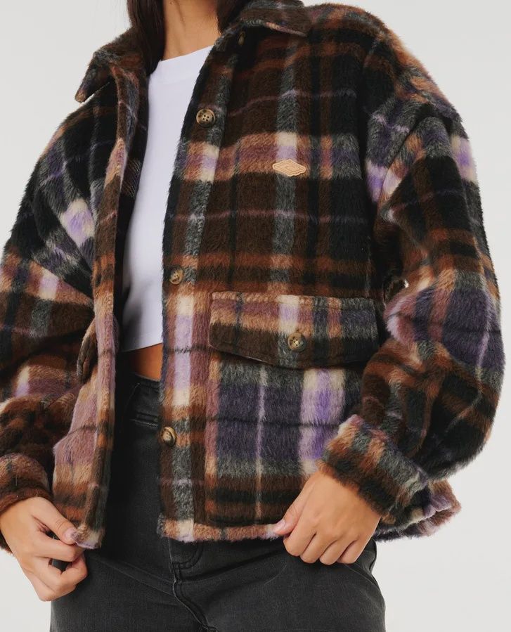 RIP CURL WOMENS CALA NIGHTS CHECK JACKET - MULTI