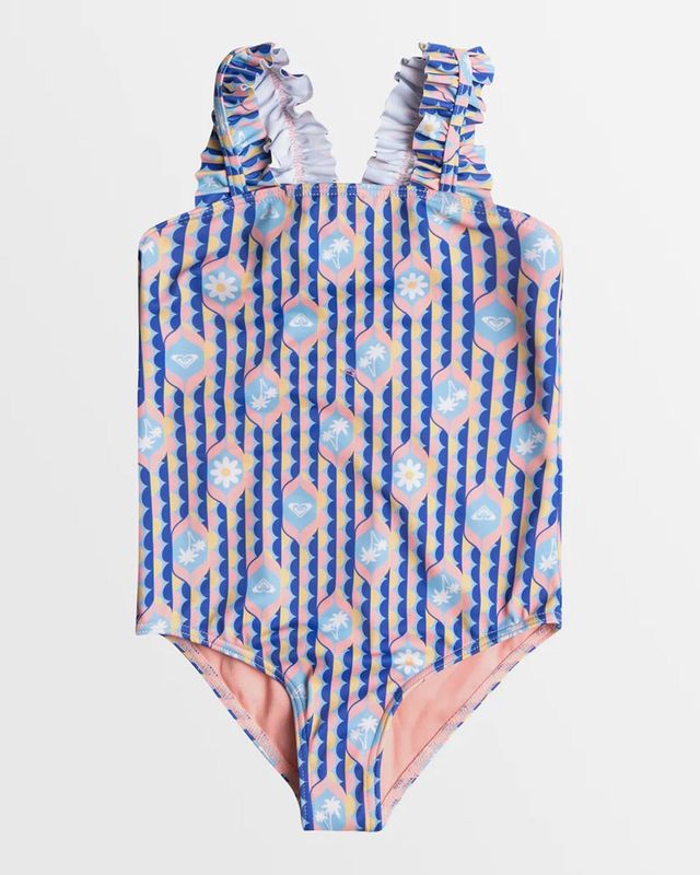 ROXY TODDLER GIRLS TILES SWIM ONE PIECE - AMPARO BLUE