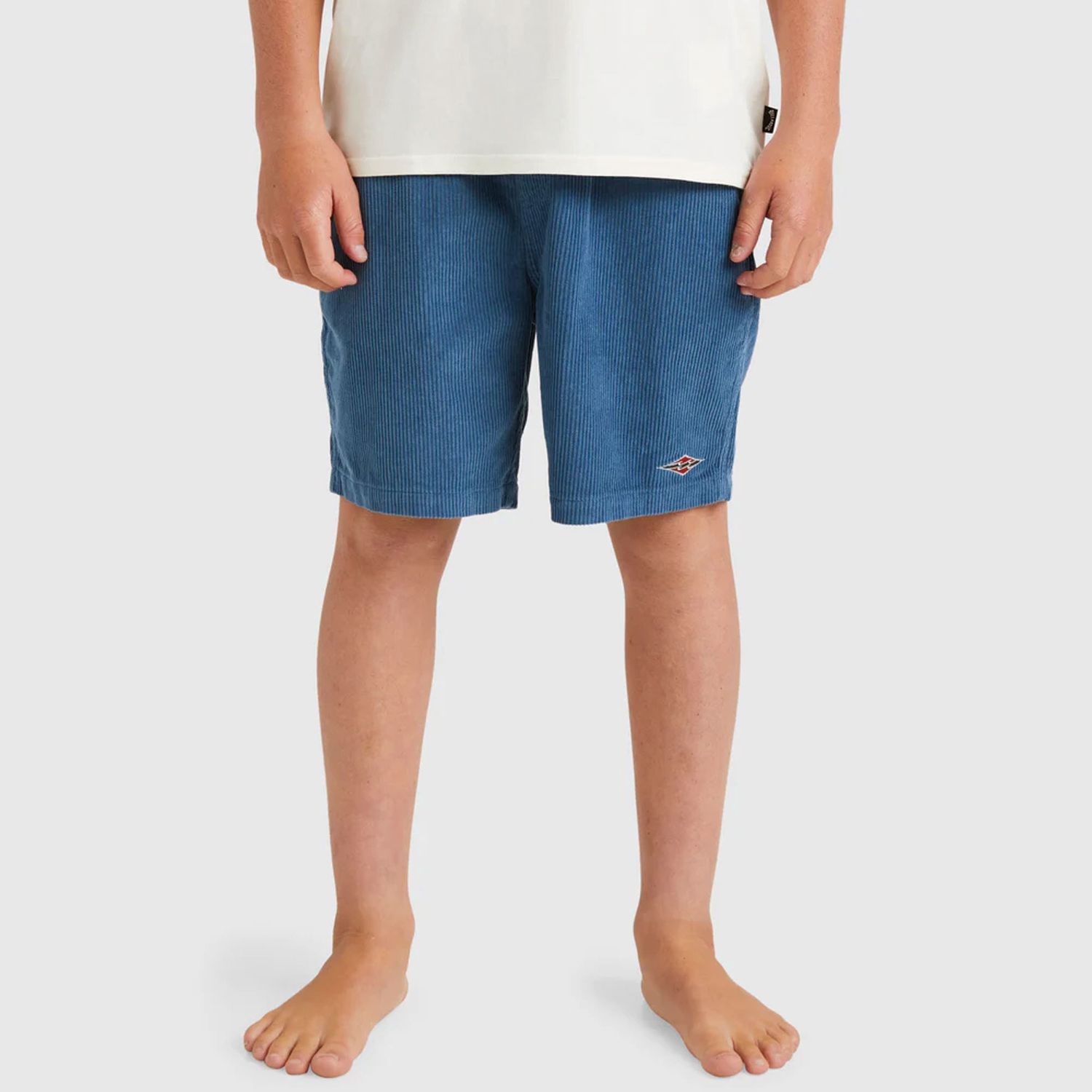 BILLABONG BOYS GROM LARRY CORD SHORTS - SMOKE BLUE