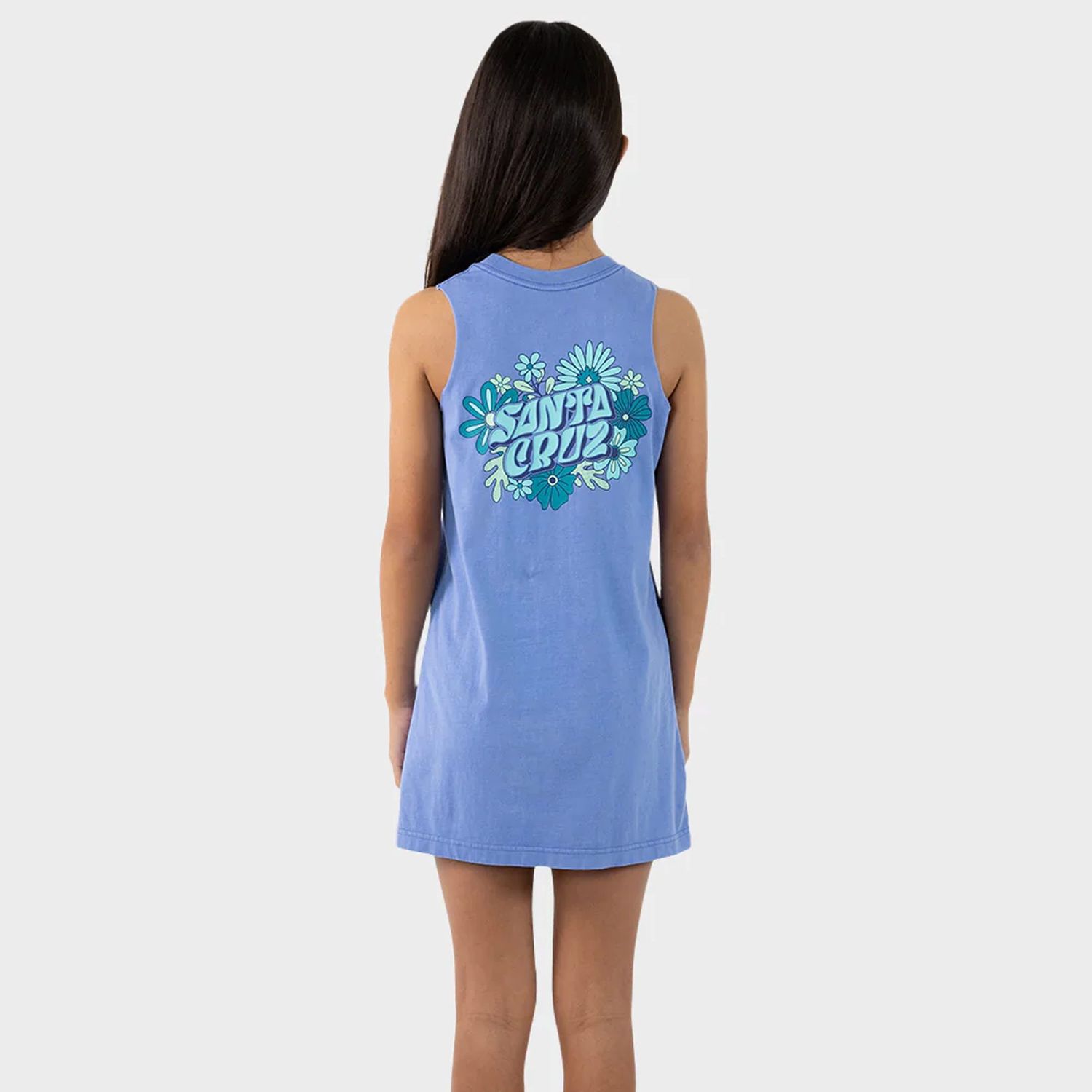 SANTA CRUZ GIRLS VIBES CHEST MUSCLE DRESS- BLUE