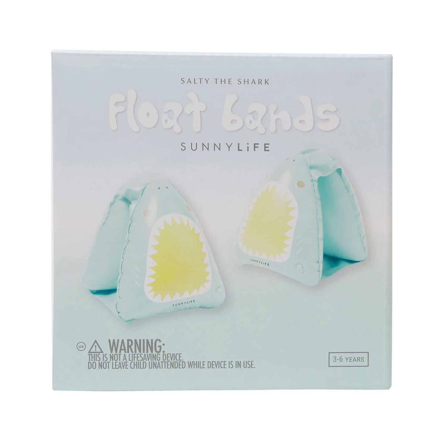 SUNNYLIFE SALTY THE SHARK FLOAT BANDS - AQUA