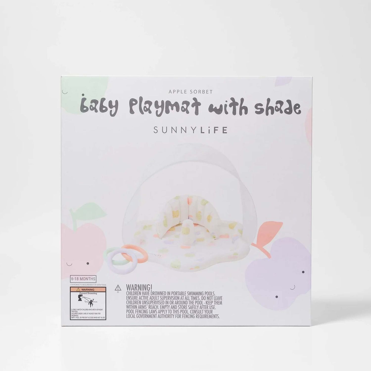 SUNNYLIFE Baby Playmat with Shade Apple Sorbet -MULTI