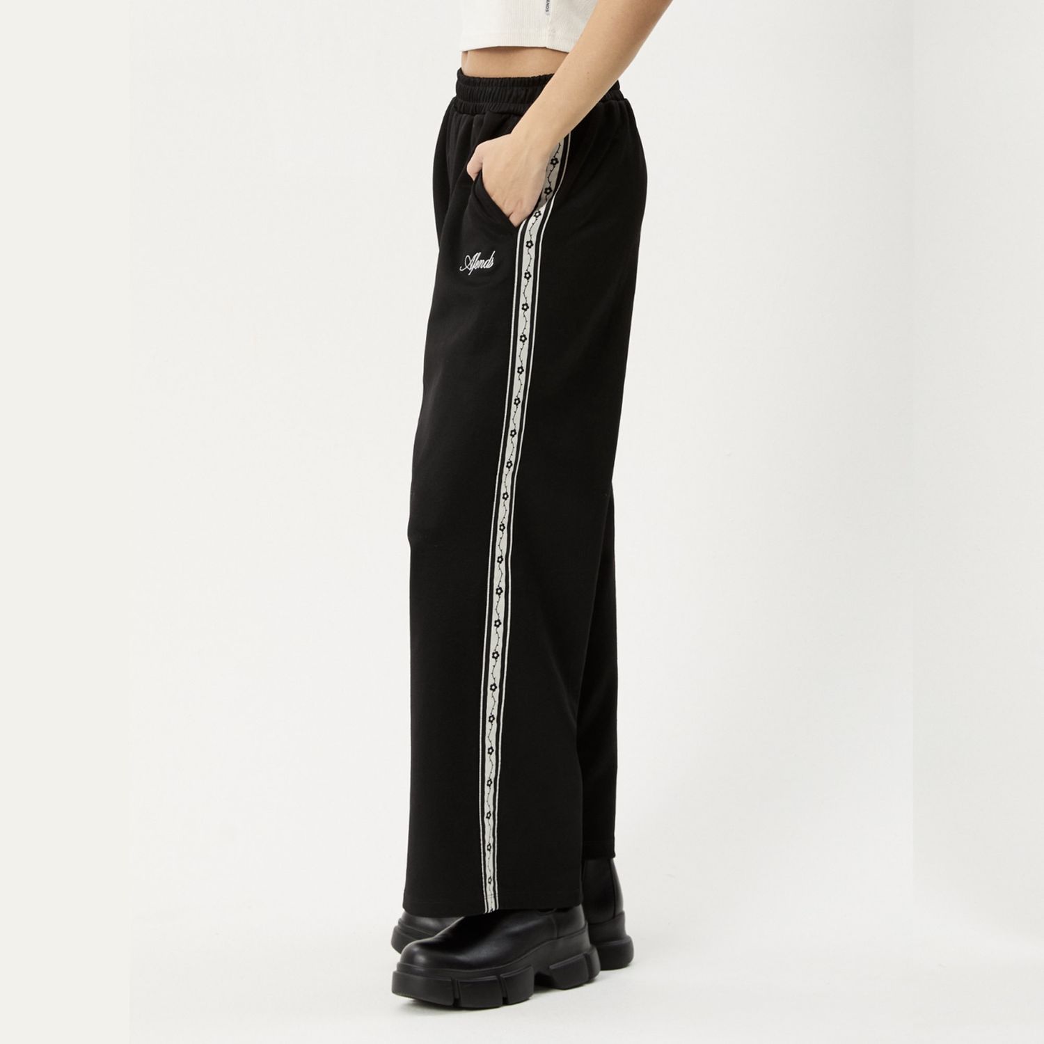 AFENDS WOMENS THORN BOUND SWEAT PANT - BLACK