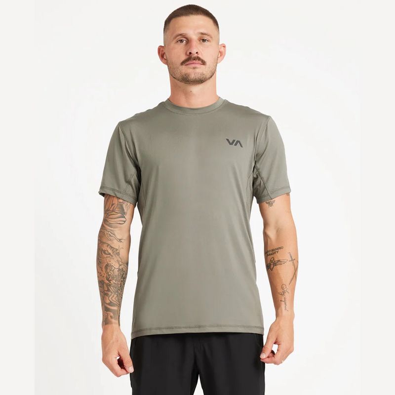RVCA MENS SPORT VENT SS TEE - SAGE LEAF