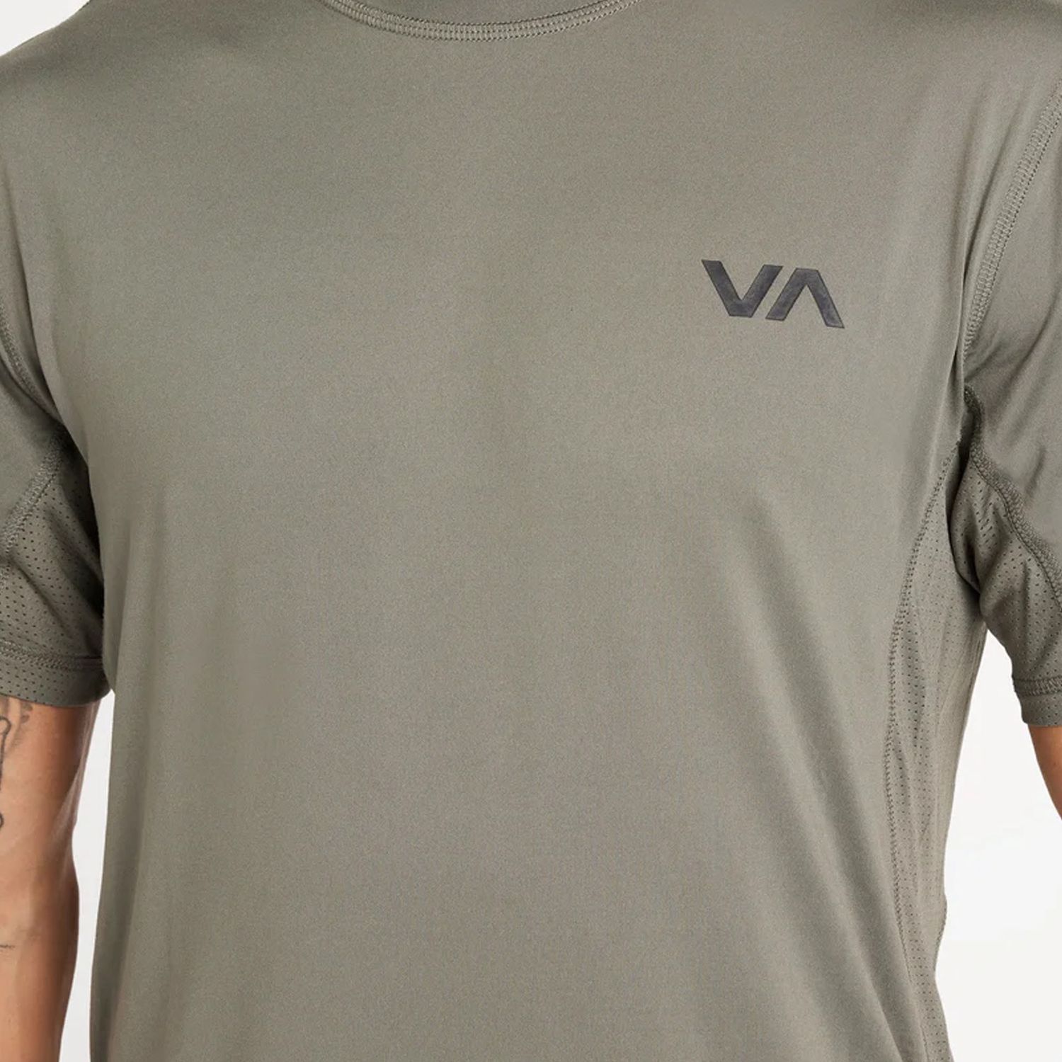 RVCA MENS SPORT VENT SS TEE - SAGE LEAF