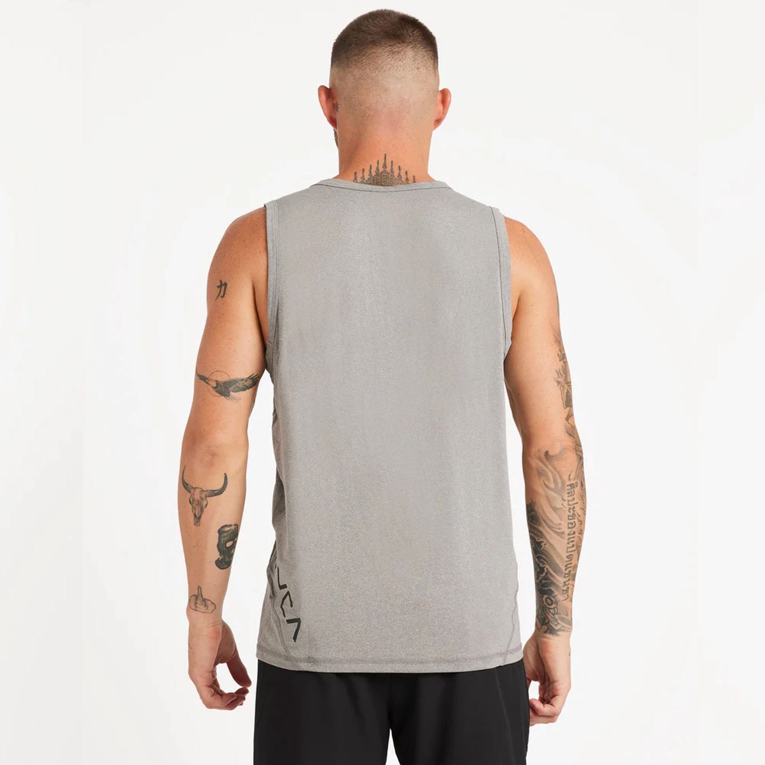 RVCA MENS SPORT VENT SINGLET - HEATHER GREY