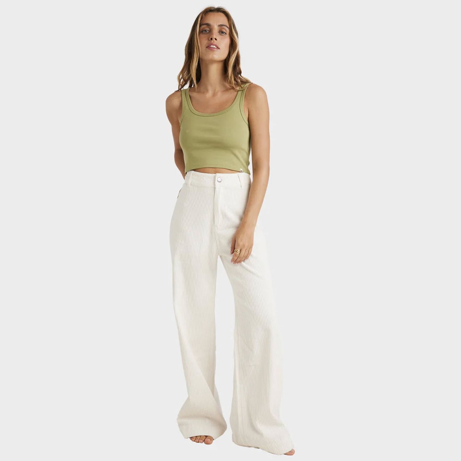 BILLABONG LADIES PALMY CORD PANT - SALT CRYSTAL
