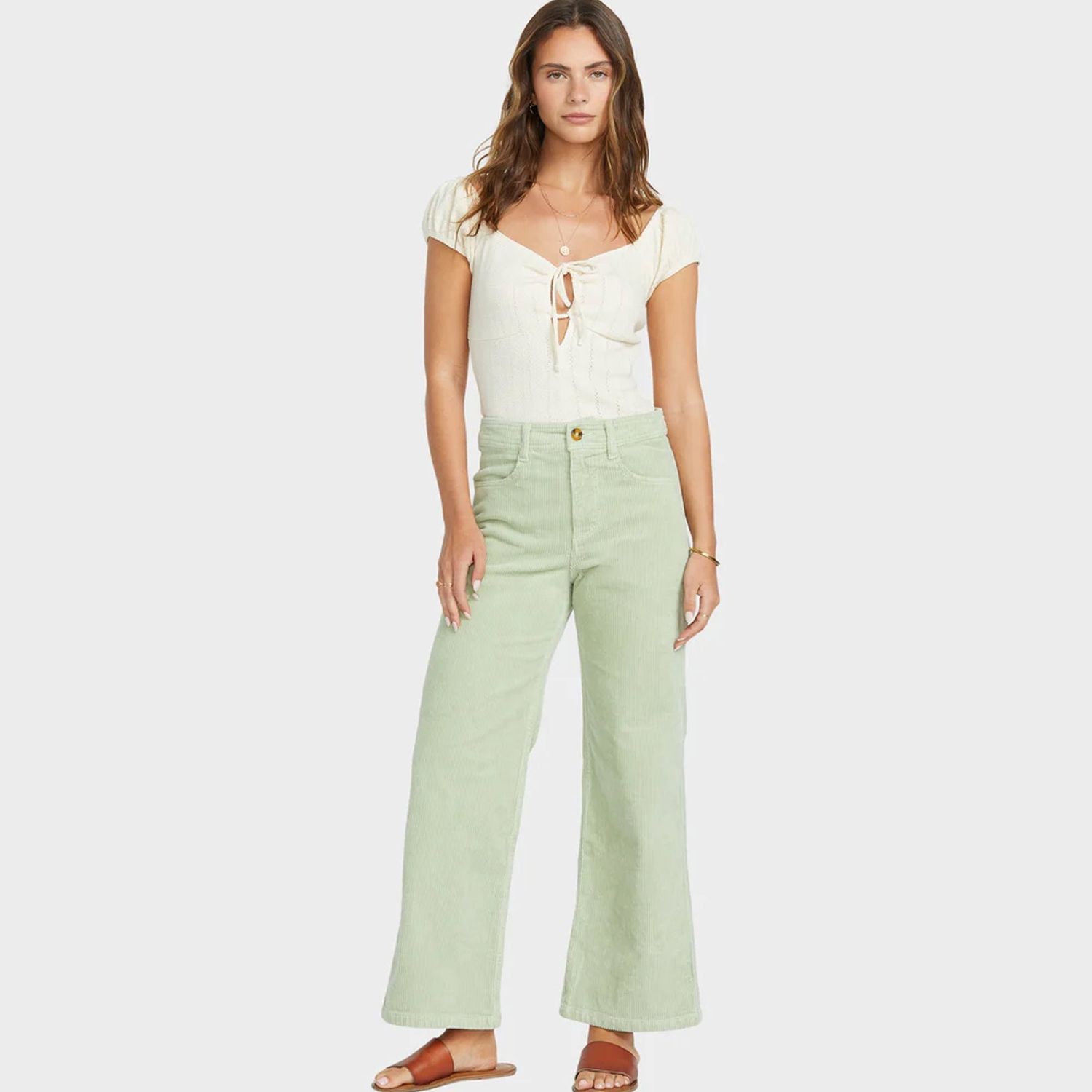BILLABONG LADIES BE FREE CORD PANT - PISTACHIO