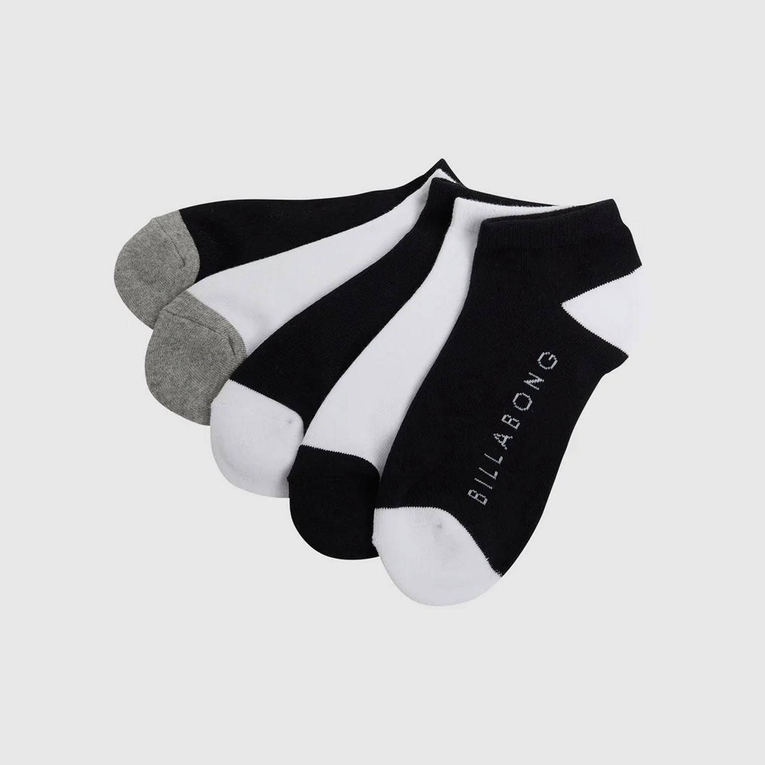 BILLABONG LADIES SERENITY 5 PACK OF SOCKS - BLACK