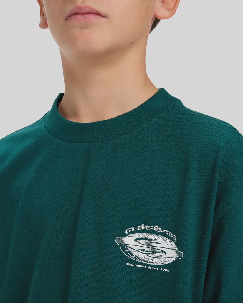 QUIKSILVER BOYS MERCURY WORLDWIDE SS TEE - BOTANICAL GARDEN