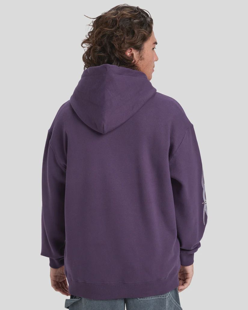 QUIKSILVER MENS STRETCH TRIBAL HOODY - PURPLE VELVET