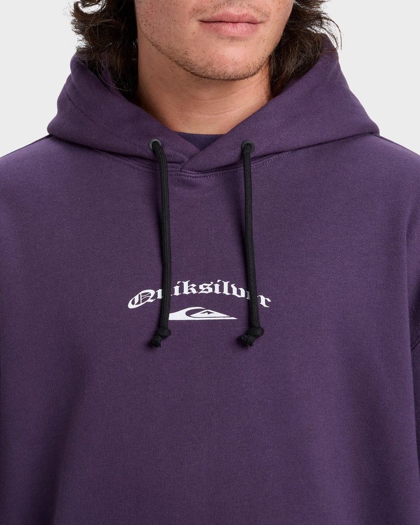 QUIKSILVER MENS STRETCH TRIBAL HOODY - PURPLE VELVET