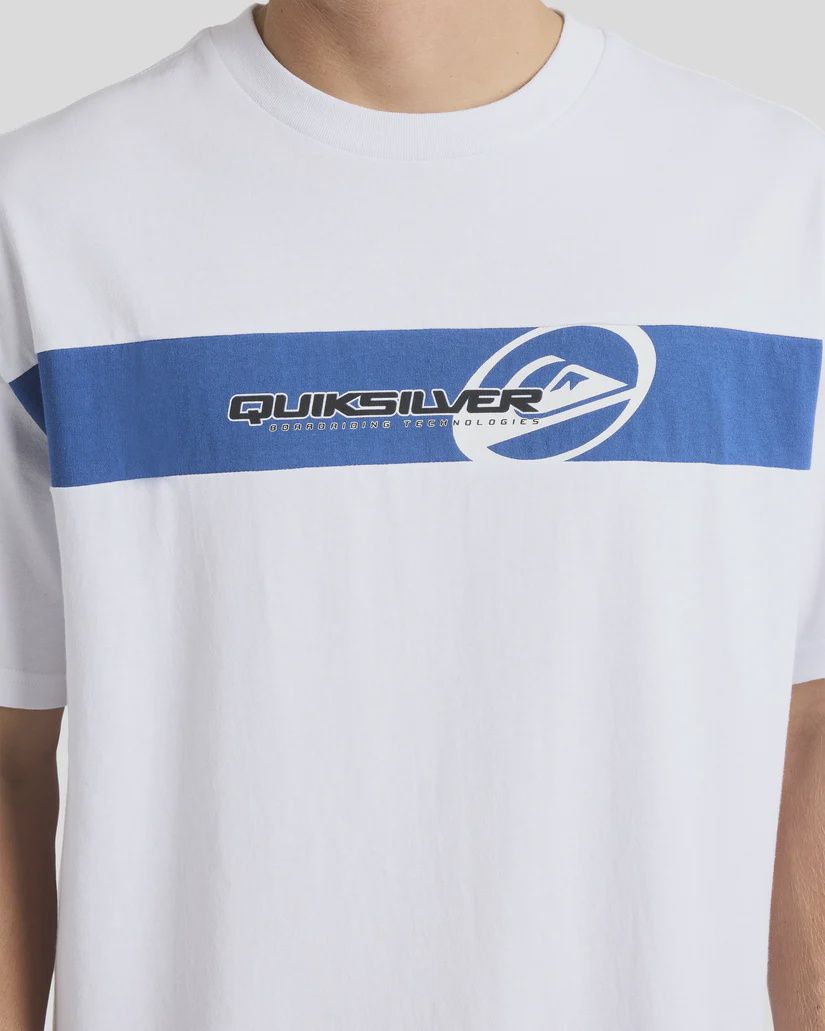 QUIKSILVER MENS TILT PANEL KNIT SS TEE - WHITE