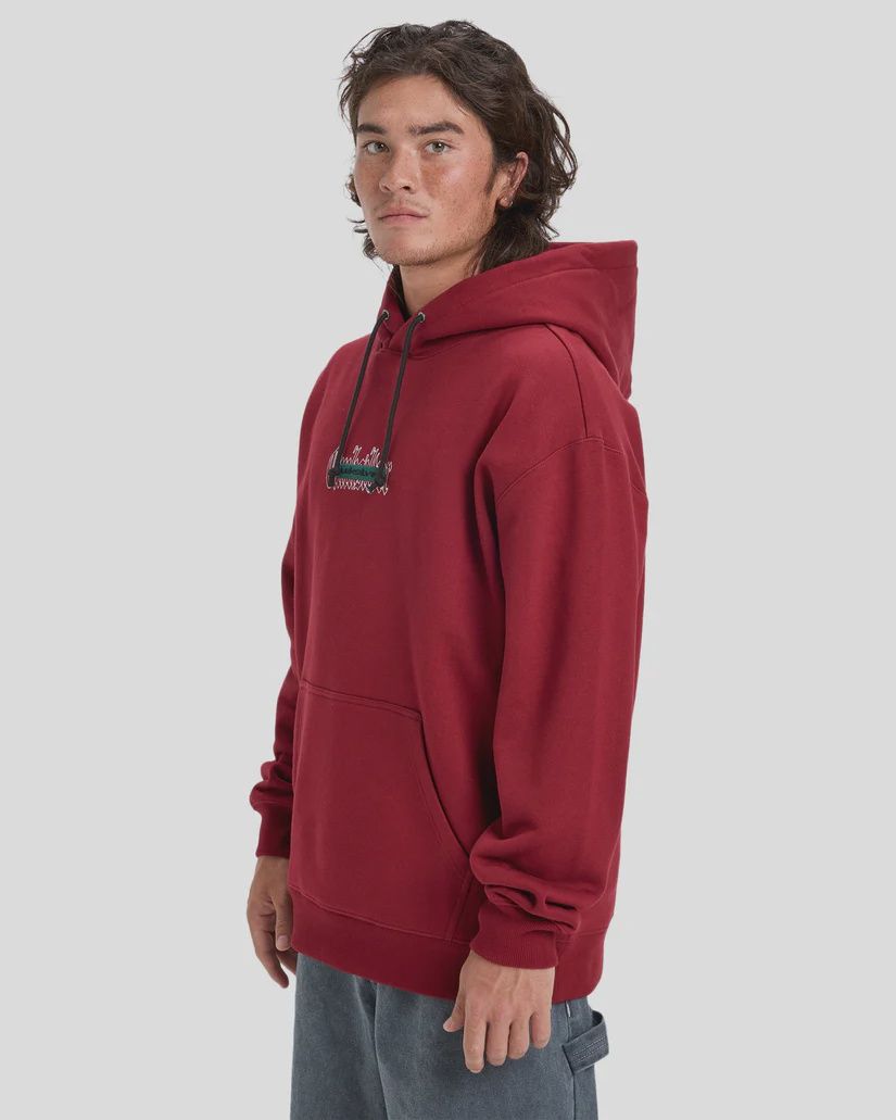 QUIKSILVER MENS DOUBLE UP HOODY - BIKING RED