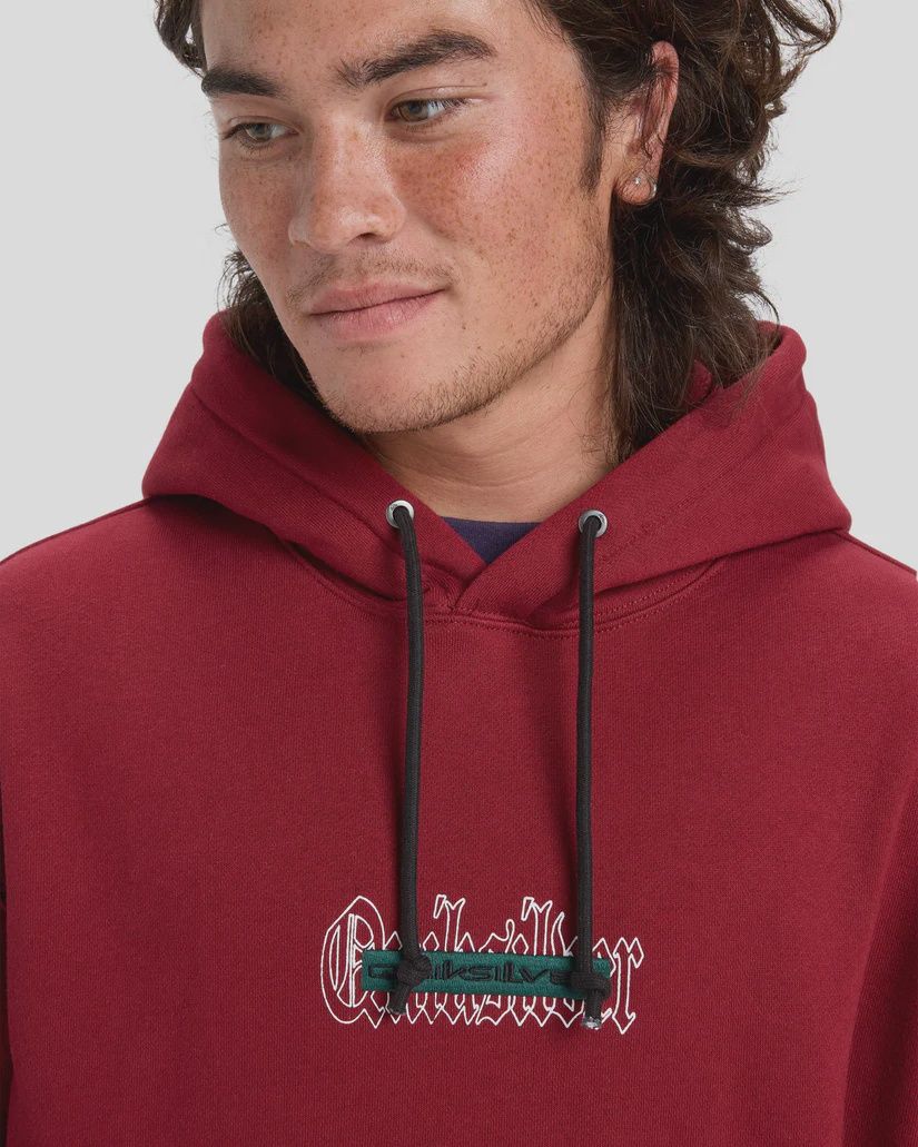 QUIKSILVER MENS DOUBLE UP HOODY - BIKING RED